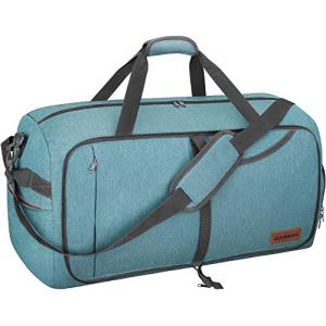 [CANWAY] ボストンバッグ 折りたたみスポーツバッグ スーツケース固定 大容量 靴収納旅行バッグ 軽量 (65L グリーン 65L)｜kirelab-net