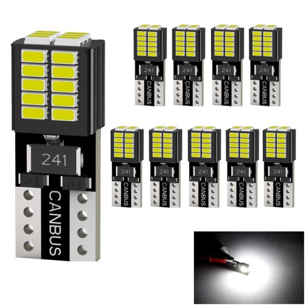 T10 LED ホワイト 6000ｋ爆光 10個 LED T10 車検対応 3014LEDチップ26...