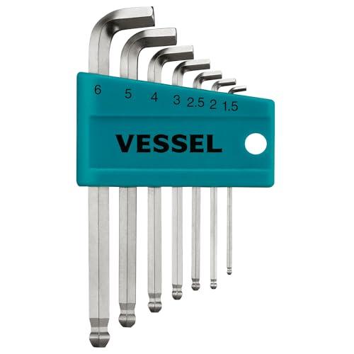 ベッセル(VESSEL) 六角棒 ボールポイント L型レンチ ショート 7本組 8207BP-S