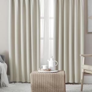 Hansleep カーテン 1級遮光 4枚組 セット ベージュ 幅100cm丈230cm UVカット 断熱 防寒 防音 省エネ 厚手 無地 おし｜kirelab-net