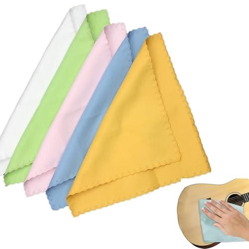 Phyxiul 楽器用高級クロス 5個入り 楽器用クロス クリーニングクロス 超極細繊維 吸水性 良...