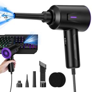 Goweto 電動エアダスター - エアブロワー - キーボード用多目的圧縮空気ダスター - コンピュータとPC - 163g強力なモーター｜kirelab-net