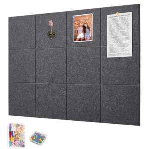 Yunihome 壁用大型コルクボード 12枚パック 90cm*120cm フェルト掲示板壁タイル ホーム キッチン 学校 オフィス 壁装飾 複｜kirelab-net