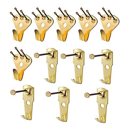 SHESRA 壁掛けフック 12個セット釘付き 石膏ボードフック 安全荷重34kg/18kg 多機能...