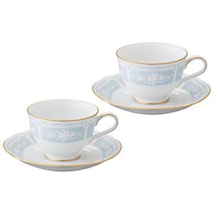 Noritake ノリタケ カップ & ソーサー ( ペアセット ) ( コーヒー ティー 兼用) 220cc レースウッドゴールド 2客 ブル｜kirelab-net