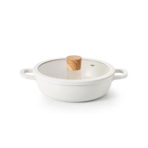 SENSARTE 両手鍋 20cm セラミック IH対応 ガス対応 卓上鍋 すき焼き鍋 一品万能 煮る 焼く 炒める 揚げる 焦げ付きにくい お｜kirelab-net