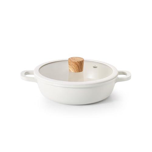 SENSARTE 両手鍋 20cm セラミック IH対応 ガス対応 卓上鍋 すき焼き鍋 一品万能 煮...