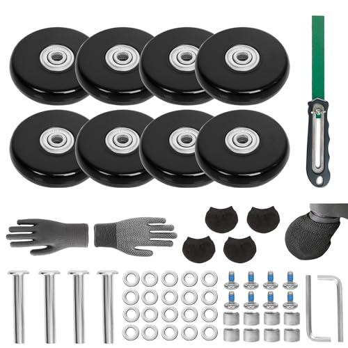 スーツケース キャスター ダブル 用 8個セット 54mm ゴム 車輪幅14mm スーツケース タイ...