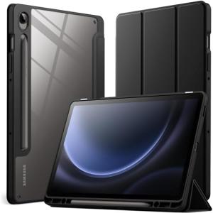 Galaxy Tab S9 FEケース 透明 Galaxy Tab S9 11インチカバークリア バックカバー S Pen 収納 三つ折スタンド｜kirelab-net
