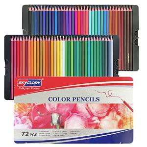 Roleness 油性 色鉛筆 72色 子供 大人 塗り絵 色鉛筆セット 柔らかい芯 プロ油性色鉛筆 メタル収納ケースいろえんぴつ 鉛筆削り付き｜ルミナスエイト ヤフー店