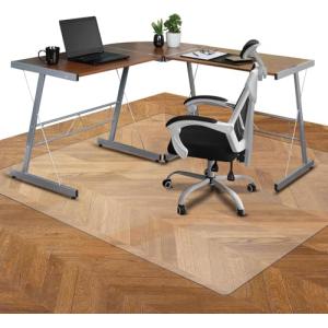 デスクごとチェアマット 130×160cm ゲーミングチェアマット 床保護マット 特大サイズ ずれない 透明 PVC厚み1.5mm SGS認証済｜kirelab-net