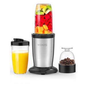 KOIOS ミキサー ジューサー ダブルボトル 500ml大容量 コーヒーミル ６枚刃 ハイパワー400W スムージー 25000r/min高速｜kirelab-net