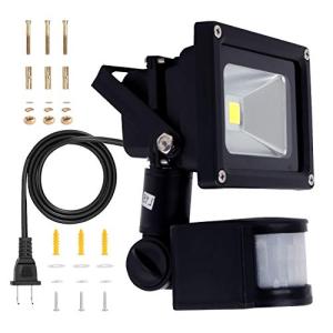 SenMeiGuang 10W LED投光器人感センサーライト屋外100v PIR 防犯ライト昼白色 6000K IP66防水防雨安全非常灯 自｜kirelab-net