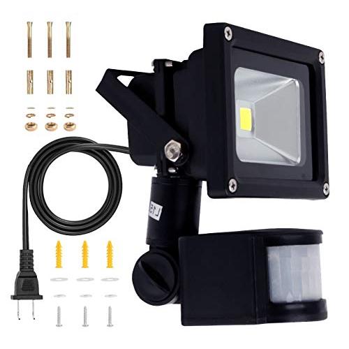 SenMeiGuang 10W LED投光器人感センサーライト屋外100v PIR 防犯ライト昼白色...