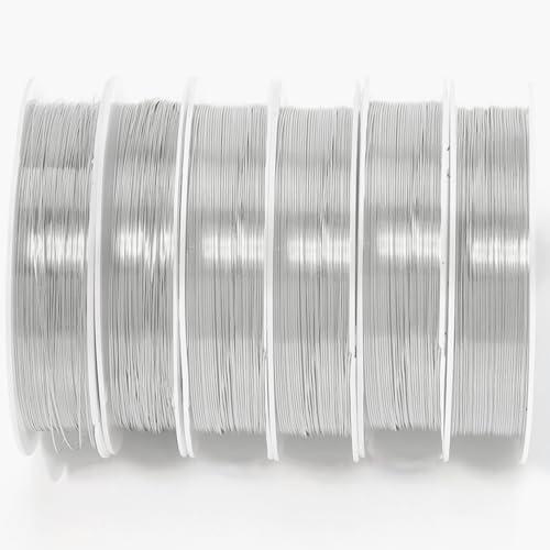 アクセサリーワイヤー 線径0.3mm 0.4mm 0.5mm 0.6mm 0.8mm 1mm 6巻セ...