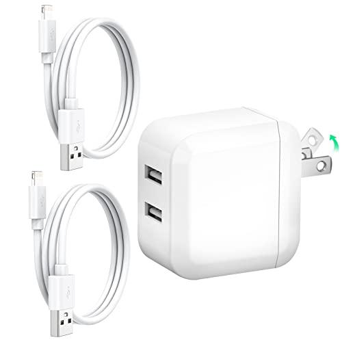 iphone 充電器 折り畳み式 2ポート 24W 1M 2本付き usb 充電器 iPhone 充...