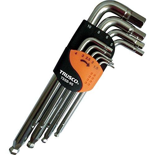 TRUSCO(トラスコ) ステンレスボールポイント六角棒レンチセット(標準タイプ) 9本組 TSSB...