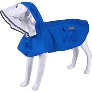 犬用レインコート 犬ドッグカッパ ポンチョ 梅雨対策 透明帽子付き 着脱簡単 防水 防雪 防風 通気 軽量 散歩用 小型犬 中型犬 大型犬 (ブ｜kirelab-net