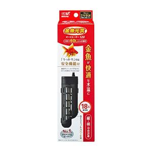 GEX AQUA HEATER 金魚元気 オートヒーター 120 18℃自動保温 縦横設置 安全機能付 SP規格適合 約60L以下の水槽用 12｜kirelab-net