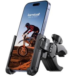 2025新版・カメラ邪魔ならない Lamicall クイック取付 自転車 スマホホルダー : 1秒着脱 自転車 携帯ホルダー 片手操作 ロードバ｜kirelab-net