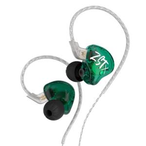 KZ ZSTX イヤホン KZ イヤホン 1BA+1DD ハイブリッドイヤホン 重低音 イヤモニ カナル型 中華イヤホン 銀メッキ リケーブル｜kirelab-net