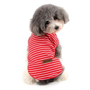 RANPHY縞柄ペット服 柔らかい Ｔシャツ 愛犬 小型犬 可愛い半袖 タンクトップ 両足のペット服 春夏プルオーバー 犬用 わんこ服 通気 散｜kirelab-net