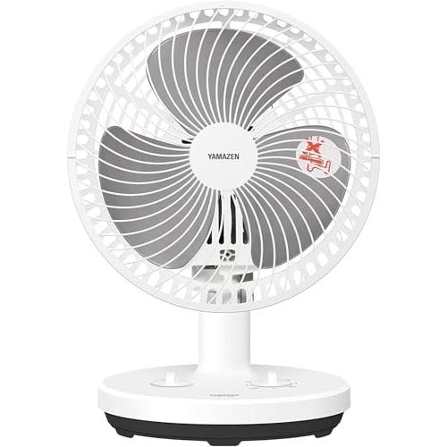 [山善] 扇風機 卓上扇風機 小型 タイマー付き 左右首振りロータリースイッチ 風量2段階調節 ホワ...