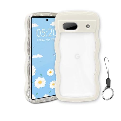 Google Pixel 6A ケース クリア ウェーブ ピクセル 6A TPU波状フレーム うねう...