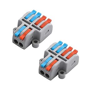 PENGLIN 10個 コンパクトスプライスコネク タワンタッチコネクター 接続端子 電線 配線 接続 差し込みコネクタ レバー付き接続端子セッ｜kirelab-net