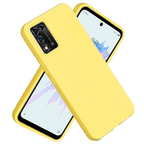 Moilyo ZTE Libero 5G III A202ZT ケース シリコン レンズ保護（イエロ...
