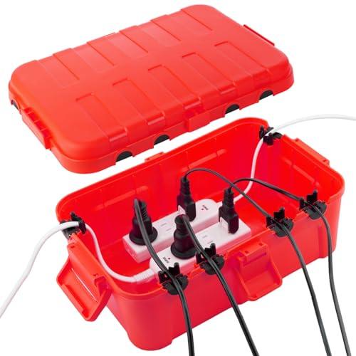 RESTMO 大型コンセントボックス 屋外 電源 防水 ボックス IP54 雨よけ 耐候性 ガーデン...