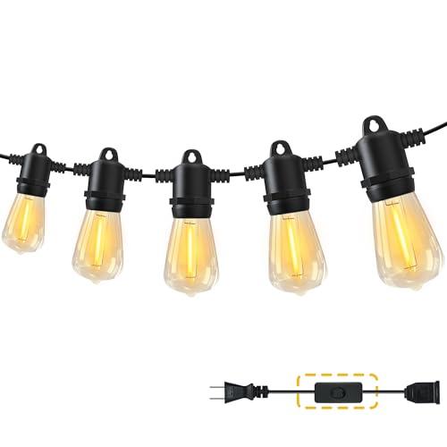 DSLeben LEDストリングライト 屋外 防雨型 延長コード スイッチ付き 11.8m 13個電...