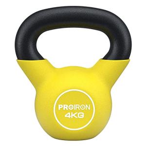 PROIRON ケトルベル ネオプレン 4kg 4キロ kettlebell 一体型鋳鉄製 ?? 鉄アレイ ケトル 重り ケトル｜kirelab-net