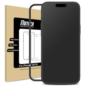 Mothca アンチグレア iPhone 16/iPhone 15対応 ガラスフィルム 強化ガラス 保護フィルム サラサラ タッチ感 ゲームフィ｜ルミナスエイト ヤフー店