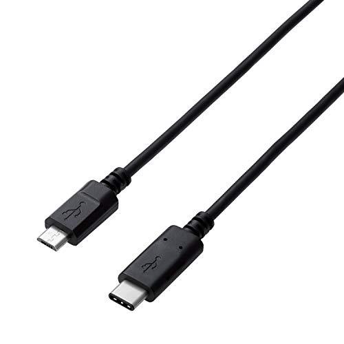 エレコム USB-Cケーブル C-microB 0.5m USB2.0 認証品 3A出力 ブラック ...