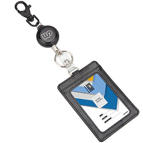 Wisdompro パスケース 定期入れ リール付き 縦 IDカードホルダー 社員証/名札ケース ネ...