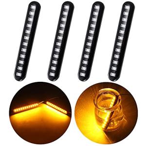 NAKOBO LED バイク ウインカー 12V汎用 貼り付け ライセンスランプ プラス コーナリングランプ 流れるステアリングランプ 閃光 イ｜kirelab-net