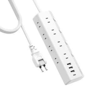 延長コード 3m 電源タップ 個別スイッチ付き usb コンセント タップ TESSAN 8個AC口 3個USB-Aポート 1個USB-Cポート｜kirelab-net