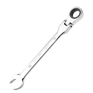 DFsucces フレックスラチェットレンチ 10MM 片口スパナ 72ギヤコンビネーションレンチ 両用ヘッド 首振りラチェットレンチ スパナ｜kirelab-net