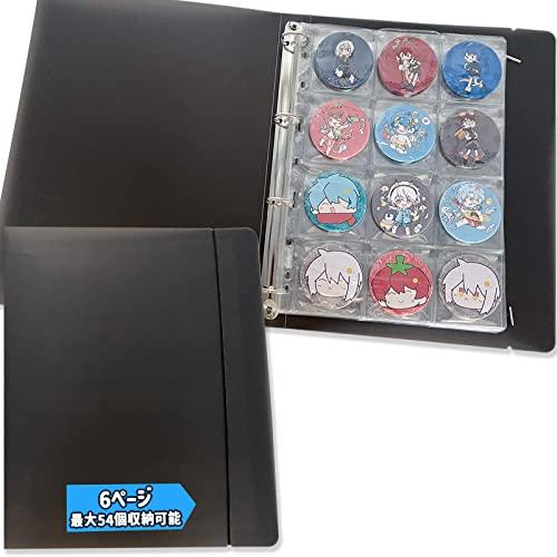 缶バッジ 収納 57mm ホルダー ファイル ? 缶バッチ 6ページ最大72枚収納 グッズ収納 飛び...