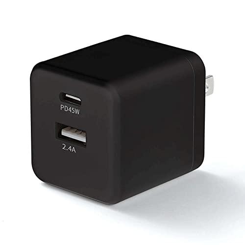 PD 充電器 45W Type C 急速充電 2ポート USB-A USB-C 窒化ガリウム PD3...