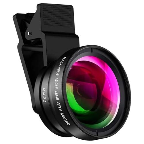 APEXEL スマホ用カメラレンズ 2in1 クリップ式レンズ 0.45X広角レンズ140°+12....