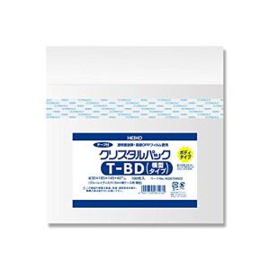 ヘイコー ポリ袋 クリスタルパック BD 横型 185×145+テープ部分40mm 100枚 006769922｜kirelab-net