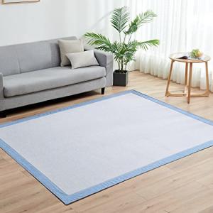 カーペット ラグ 夏用 ラグマット 接触冷感 ラグ 洗える 1.5畳 約130×180 cm 高反発 厚7 mm じゅうたん 防ダニ 防臭 涼し｜kirelab-net