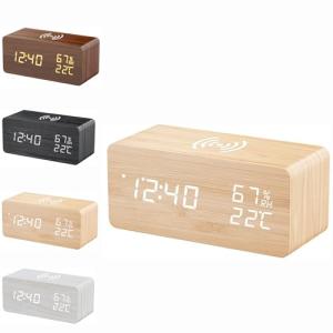 Tyislax 目覚まし時計 デジタル 卓上時計 デジタル時計 電池式/USB給電式 置き時計 温度・湿度・日付表示 3組アラーム 明るさ調整｜kirelab-net