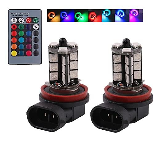 Futwod フォグランプ LED H8 H11 H16 RGB ストロボ フラッシュ 12V 車用...