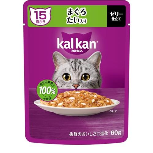 カルカン パウチ 15歳から 60g×12袋 まぐろ たい入り シニア 高齢期 ウェットフード キャ...