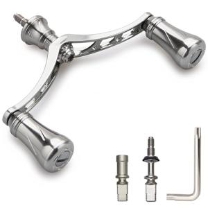 HEIGHTEN 80mm/95mm/98mm リール ハンドル 20mm/19mm ノブ 搭載 シマノ ダイワ 通用 スピニングリール用 Ne｜kirelab-net