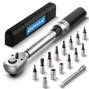GOYOJO トルクレンチ プレセット型 16点セット 差込角(1/4インチ) 2-24N.m 両回転対応 トルク精度 ±3% 自動車用、自電車｜kirelab-net