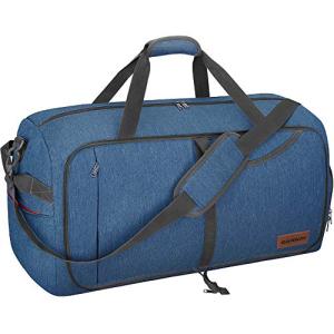 [CANWAY] ボストンバッグ 折りたたみスポーツバッグ スーツケース固定 大容量 靴収納旅行バッグ 軽量 (65L ダークブルー 65L)｜kirelab-net